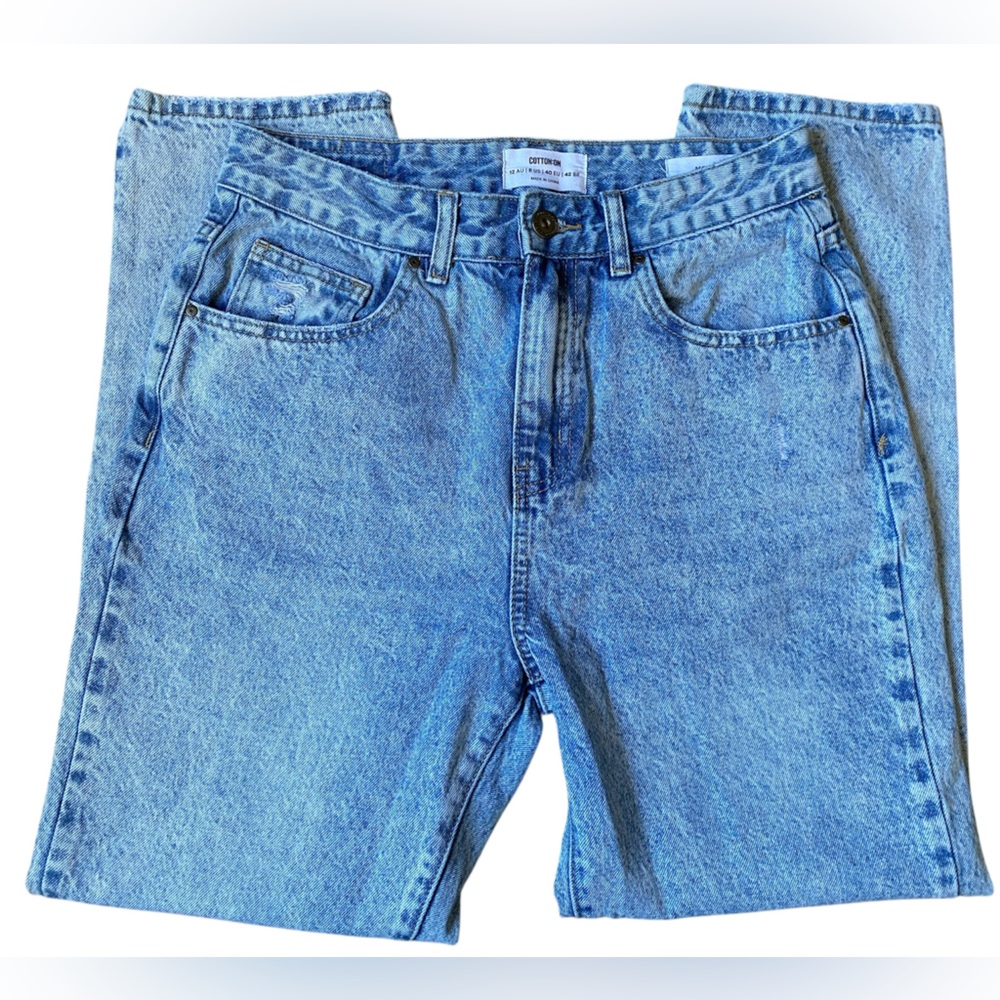 Cotton On Women’s Mom Jeans Size 8 Straight Leg - Picture 9 of 13